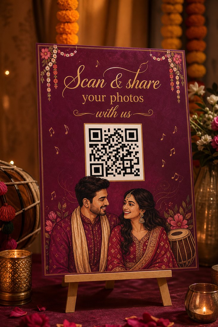 वॉटरकलर स्टाइल में सिया के लिए AI से बना जन्मदिन QR कार्ड